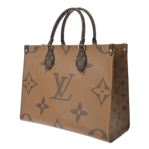 Louis Vuitton Giant brown Monogram Go tote On handbag Reverse Canvas bag the